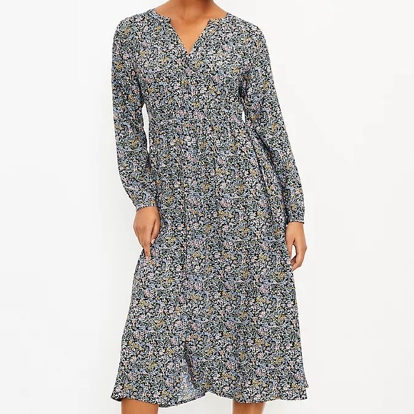 LOFT Dresses Loft Garden Midi Shirt Dress Poshmark